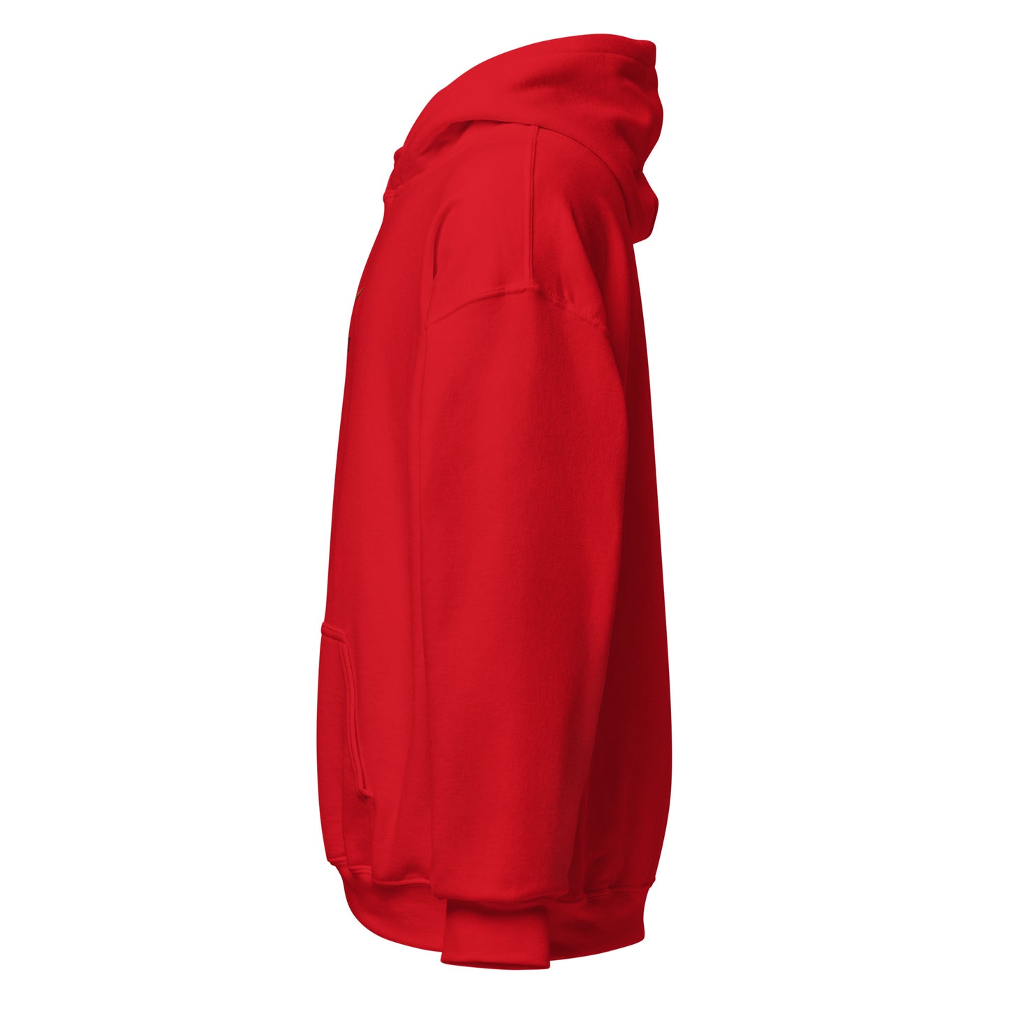 Red Lesbian Hoodie - Just Lick It - Queer Streetwear – Seitlich rechts