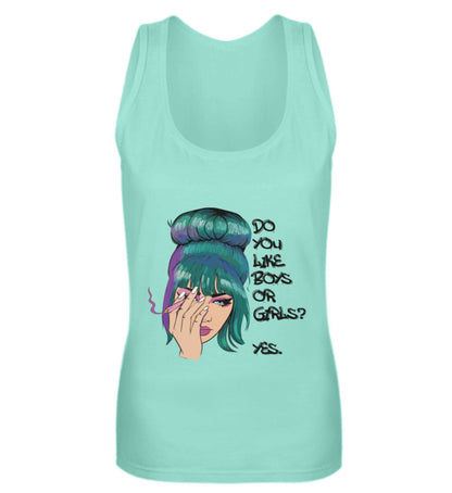 Mint - "Do you like Boys or Girls? YES." - Tanktop - Queer Pride Wear