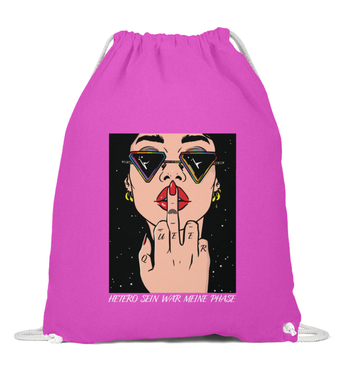 Fuchsia - "Hetero sein war meine Phase" - Gymsack - Queer Pride Item