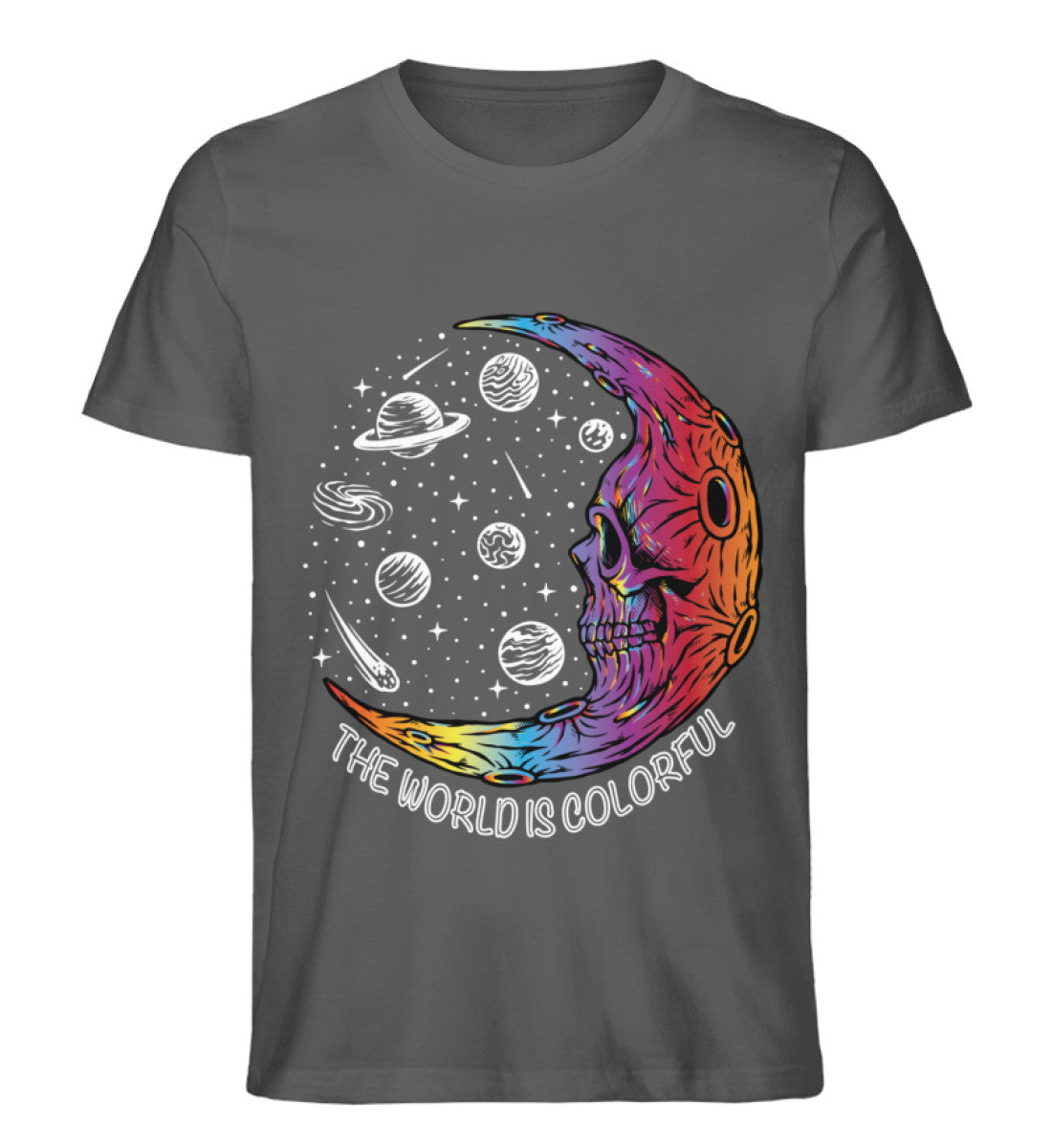 Anthracite - Gay Pride - Unisex Organic Shirt - "The World is Colorful"