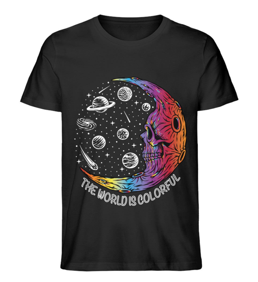 Schwarz - "The World is Colorful" - Unisex Organic Shirt - LGBTQIA+ Pride