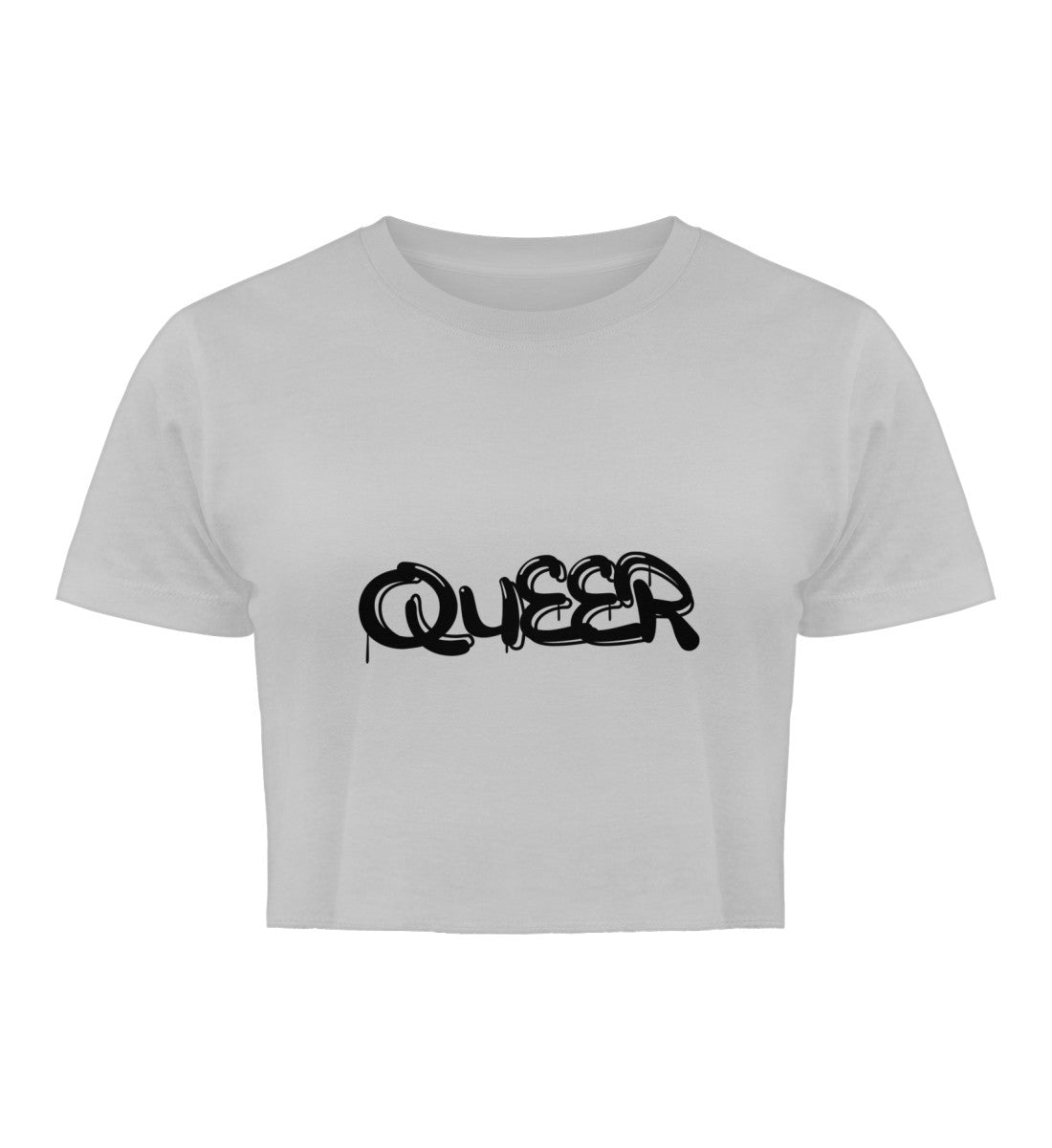 Grau Queer Graffiti Schrift - Organic Top - LGBTQIA+ Pride