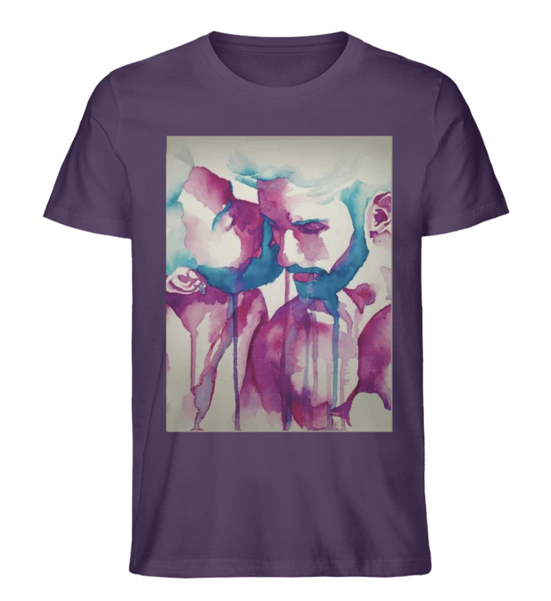 Plum - "Kiss Me" - Premium Organic Shirt - Gay Pride Wear